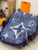 LV 25ss Scarf 200CM Blue Cashmere 293140