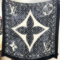 LV 25ss Scarf 200CM Black Cashmere 293141