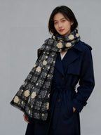 CC 25 Camellia Scarf 110cm Black Cashmere 293164