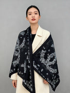 CC 25 Scarf 140cm Black Gray Cashmere 293260