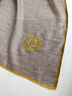 CC Scarf 200 CM In Grey Brown Cashmere Silk 274162