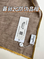CC Scarf 200 CM In Grey Brown Cashmere Silk 274162