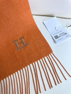 SCARF 190 CM IN TIGER ORANGE CASHMERE