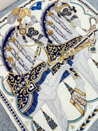 Harnais De Coeur Scarf 135 CM In White Colorful Cashmere And Silk 381094