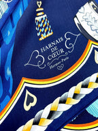 Harnais De Coeur Scarf  135 CM In Black Colorful Cashmere And Silk 381095
