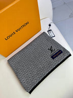 SCARF 180 CM IN BLACK MIX WHITE CASHMERE 393155