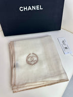 CC Scarf 200 CM In Light Beige Mix Dark Beige Cashmere Silk 396446