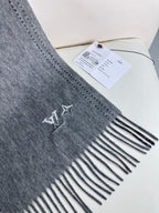 DUAL SCARF 180 CM IN SHARK GRAY CASHMERE 398375