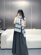 CC Scarf 210 CM In Grey Blue Cashmere 403864