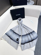 CC Scarf 210 CM In Grey Blue Cashmere 403864