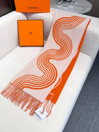 Scarf 180 CM Orange Mix Light Beige Cashmere