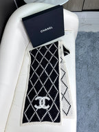 CC Scarf 180 CM In Black Mix Grey Cashmere 407235
