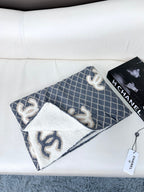 CC Scarf 185 CM In Grey Brown Mix White Cashmere Wool 410148