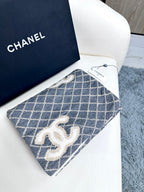 CC Scarf 185 CM In Grey Brown Mix White Cashmere Wool 410148
