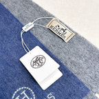 Scarf 180 CM Blue Grey Cashmere