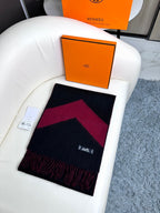Scarf 190 CM Dark Red Mix Black Wool Soft