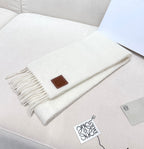 SCARF 185 CM IN WHITE MOHAIR AND WOOL 413753