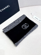 CC Scarf 180 CM In Grey Black Mix Black Cashmere 415136