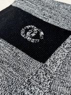 CC Scarf 180 CM In Grey Black Mix Black Cashmere 415136