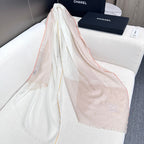 CC Scarf 200 CM In White Mix Beige Light Linen Fabric 418194