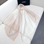 CC Scarf 200 CM In White Mix Beige Light Linen Fabric 418194