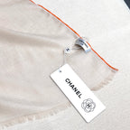 CC Scarf 200 CM In White Mix Beige Light Linen Fabric 418194