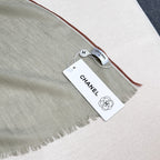 CC Scarf 200 CM In Light Grey Mix Light Brown Beige Linen Fabric 418195