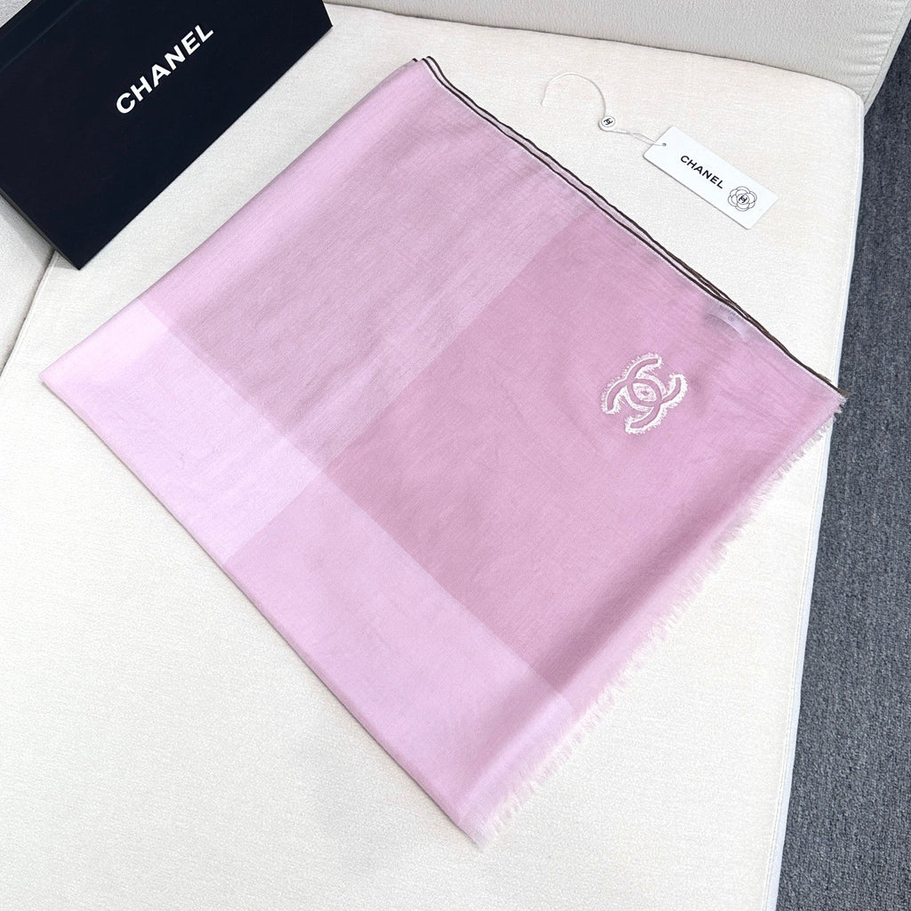 CC Scarf 200 CM In Light Pink Linen Fabric 418196