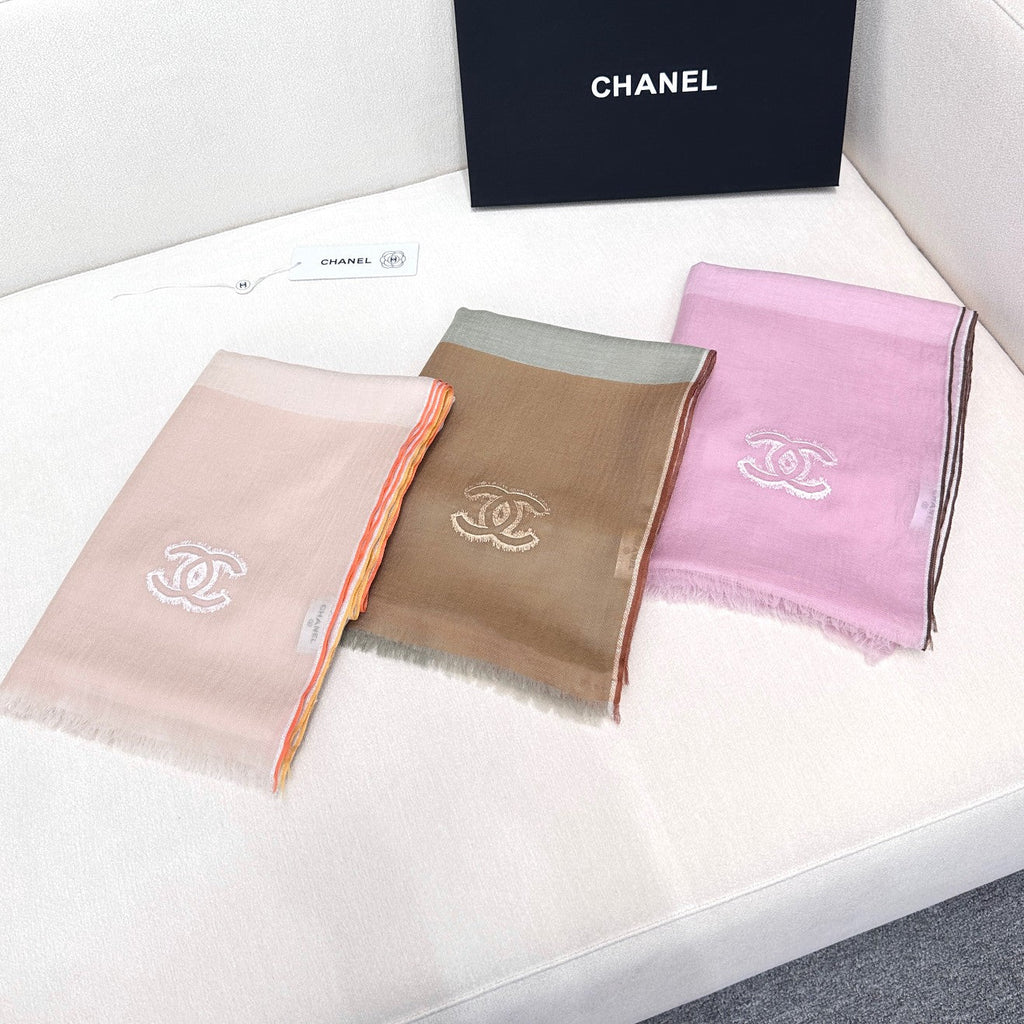 CC Scarf 200 CM In Light Pink Linen Fabric 418196