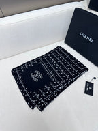 CC Scarf 180 CM In Black White Cashmere 421359