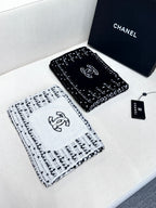 CC Scarf 180 CM In Black White Cashmere 421359