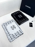 CC Scarf 180 CM In White Black Cashmere 421360