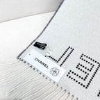 CC Scarf 200 CM In Black Mix White Cashmere  422706