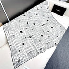 CC Square Scarf 140 CM In White Silk 424550