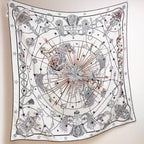 HM  Creative Origins Scarf 135CM White Cashmere Silk 969434