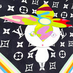 LV x TM SUPERFLAT 140cm Black Multicolor Silk Wool 978740