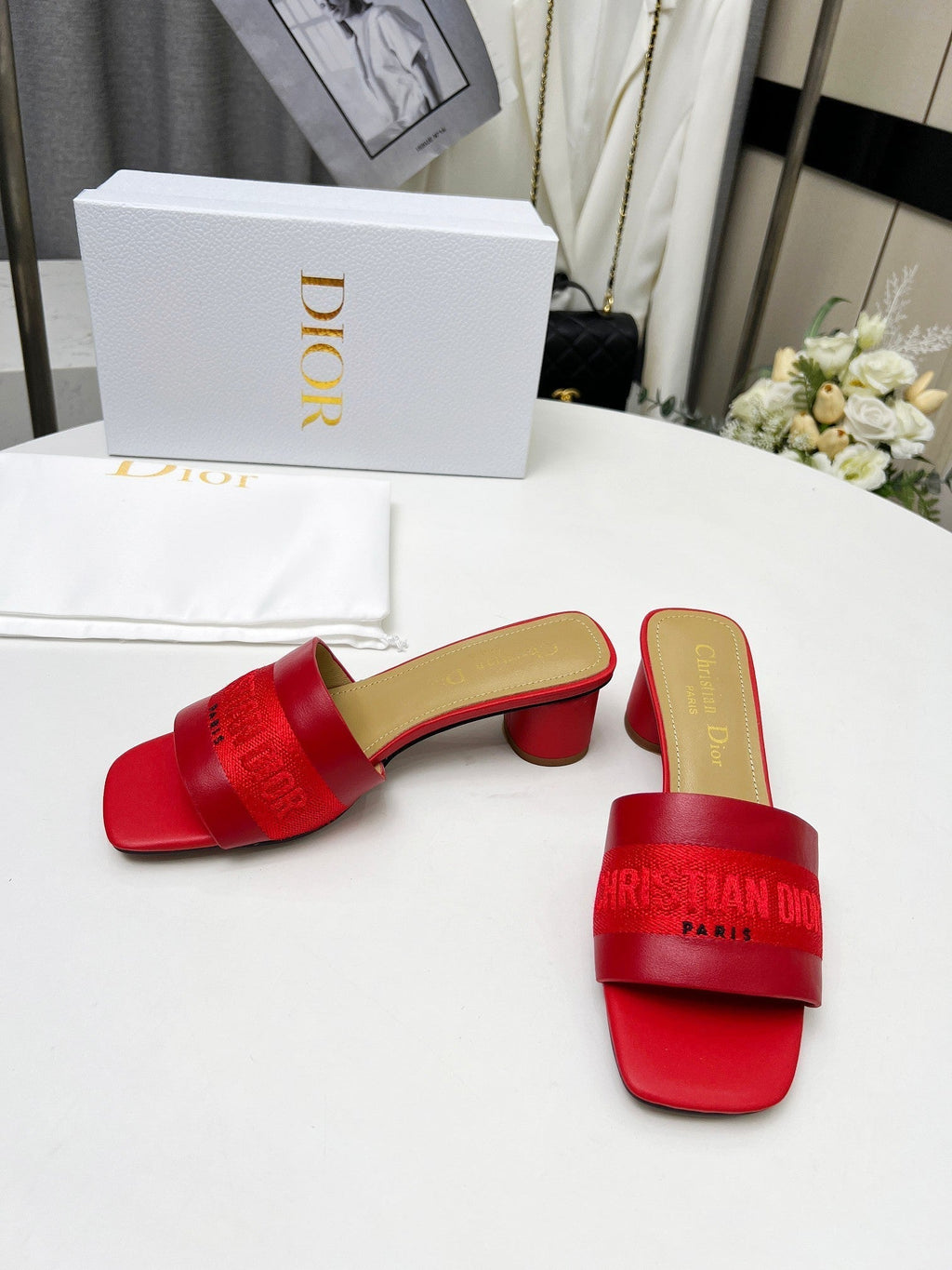 cd dway 45 burgundy canvas calfskin