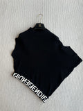 Fendi 25 Asymmetric Hem Cape-sleeved Crewneck Jumper Black Viscose