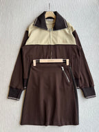 Miu Miu 25 Winter Set Brown Mix Beige Viscose