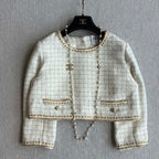 CC 25 Two-way Jacket White Wool Silk