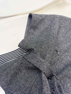 CD 25 Floral V-neck Jacket Gray Cotton