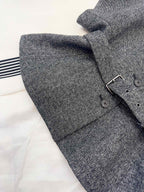 CD 25 Floral V-neck Jacket Gray Cotton