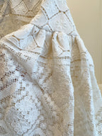 Zimmermann 25 WYLIE CROCHET BLOUSE tea white lace cotton