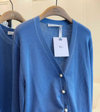 CD 25 Set Cardigan Vest Dark Blue Wool