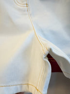 LV 25 Versatile  Slimming Denim Shorts White Cotton