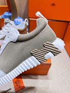HM Bouncing Sneaker Matcha Grey Fabric with Suede 206304