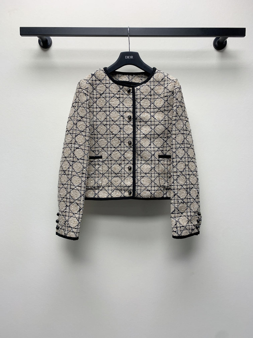 CD 25 Plaid Jacket Set Beige Mix Black 261589