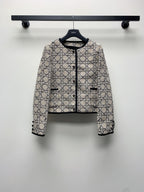 CD 25 Plaid Jacket Set Beige Mix Black 261589