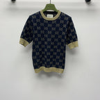 GUCCI SHORT-SLEEVE KNIT TOP 257396