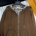 CD 25 Double-Sided Knitted Hooded Jacket 293319